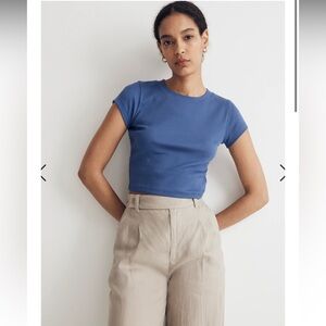 Supima® Rib Crop Tee